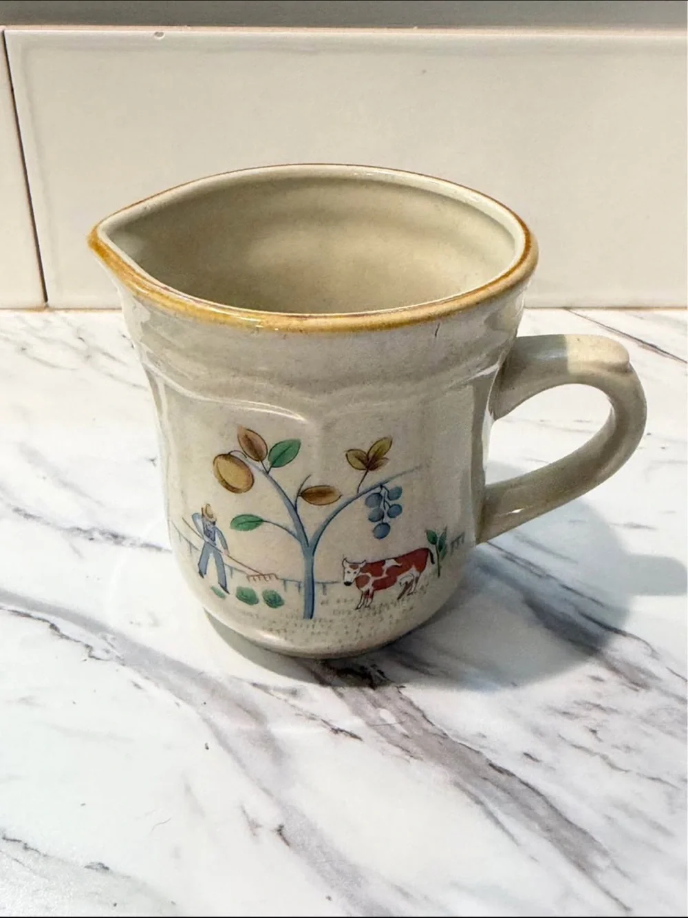 International Heartland Stoneware Creamer Cup Mug